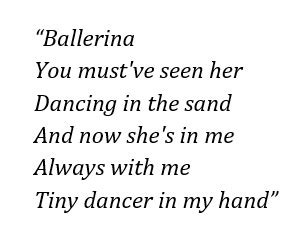 tiny dancer lyrics meaning